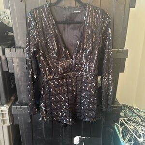 Full sequin romper